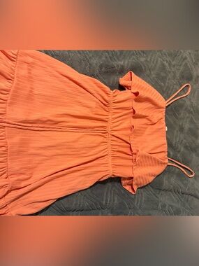 Rolla Coster Ruffled Off-Shoulder Tunic in Coral